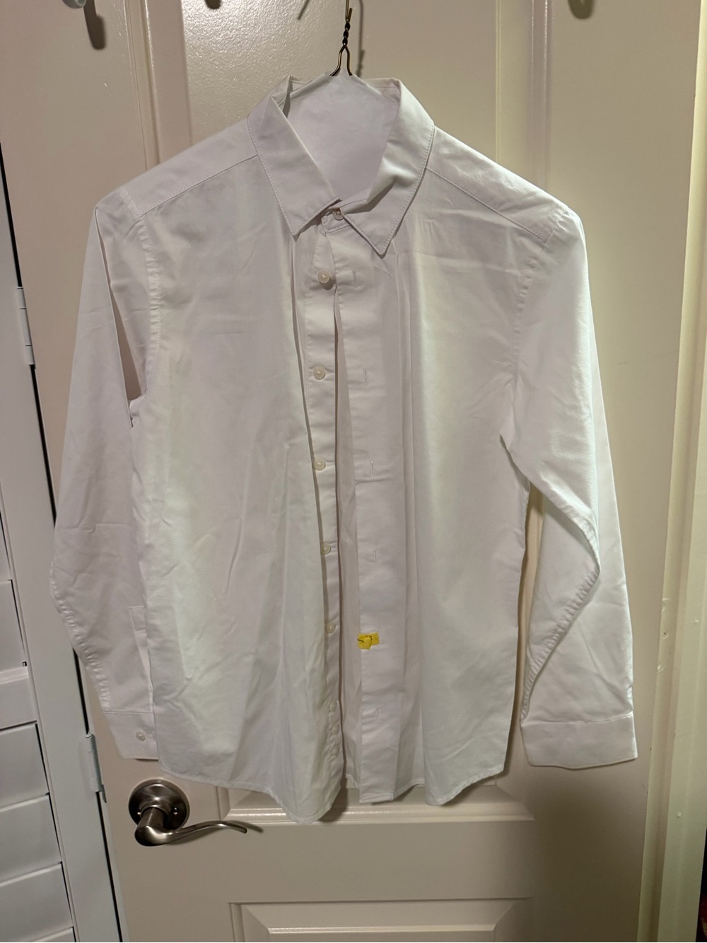 Calvin Klein White Long-Sleeve Button Down Shirt for Kids